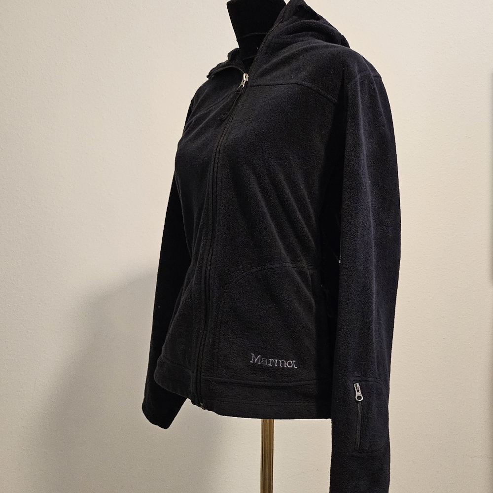 Marmot Black Hooded Fleece Full Zip